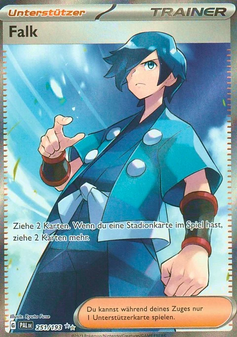 pokemon full art trainer karte falk