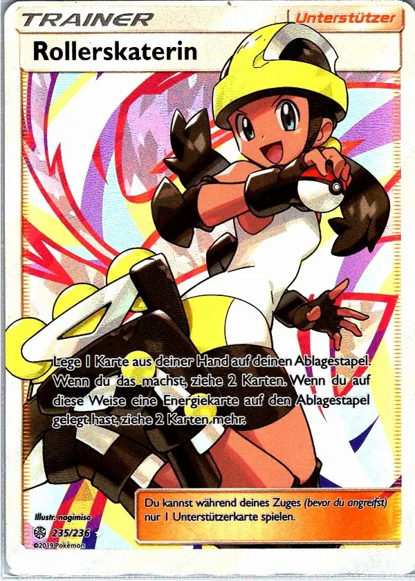 Rollerskaterin (CEC 235) – Pokémon Trainer Full Art Karte aus Welten im Wandel Deutsch