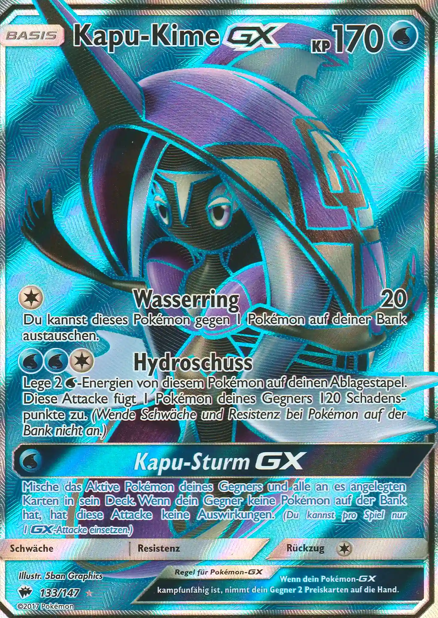 Pokemon Einzelkarte aus der Sonne und Mond Ära