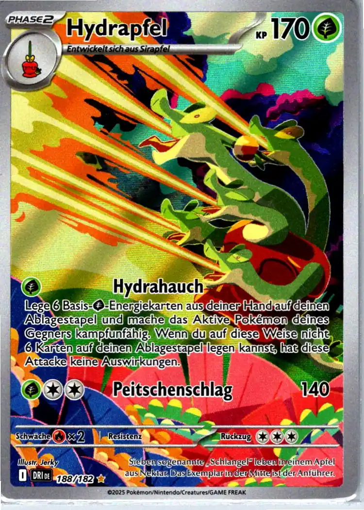 Hydrapfel (DRI 188) – Pokemon Illustration Rare Karte aus Ewige Rivalen Deutsch