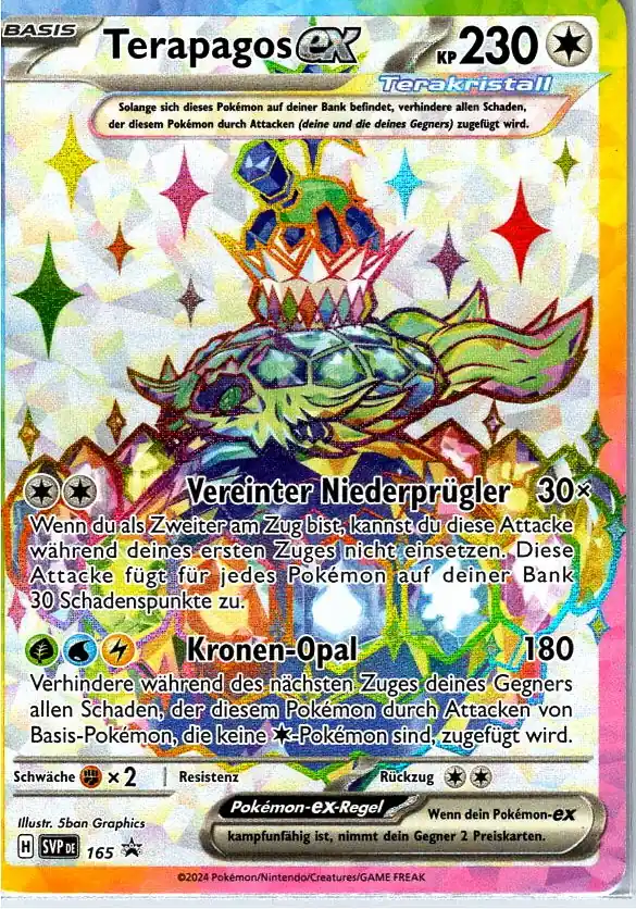 Terapagos EX (SVP 165) – Pokémon Promo Karte aus Karmesin und Purpur in Deutsch