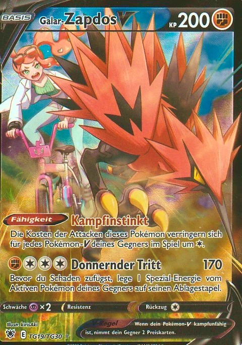 Galar-Zapdos V (ASR TG19) – Galerie Karte aus Astralglanz Deutsch
