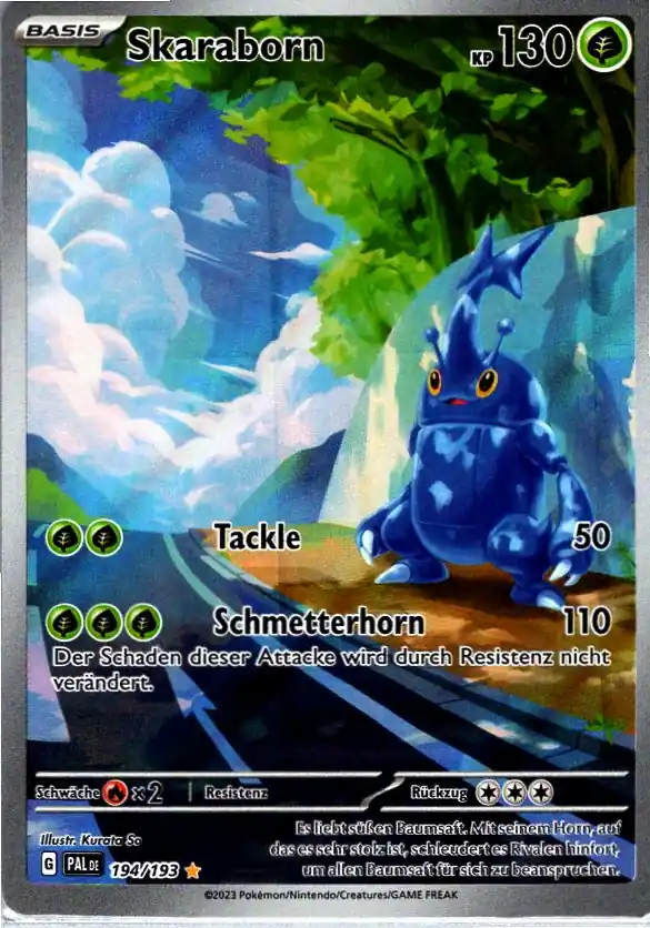 Skaraborn (PAL 194) – Pokemon Illustration Rare Karte aus Entwicklungen in Paldea