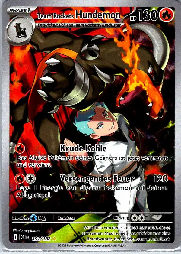 Team Rockets Hundemon (DRI 191) – Pokémon Illustration Rare Karte aus Ewige Rivalen Deutsch