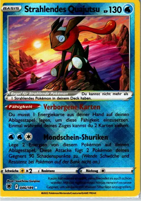 Strahlendes Quajutsu (ASR 046) – Pokémon Karte aus Astralglanz in Deutsch