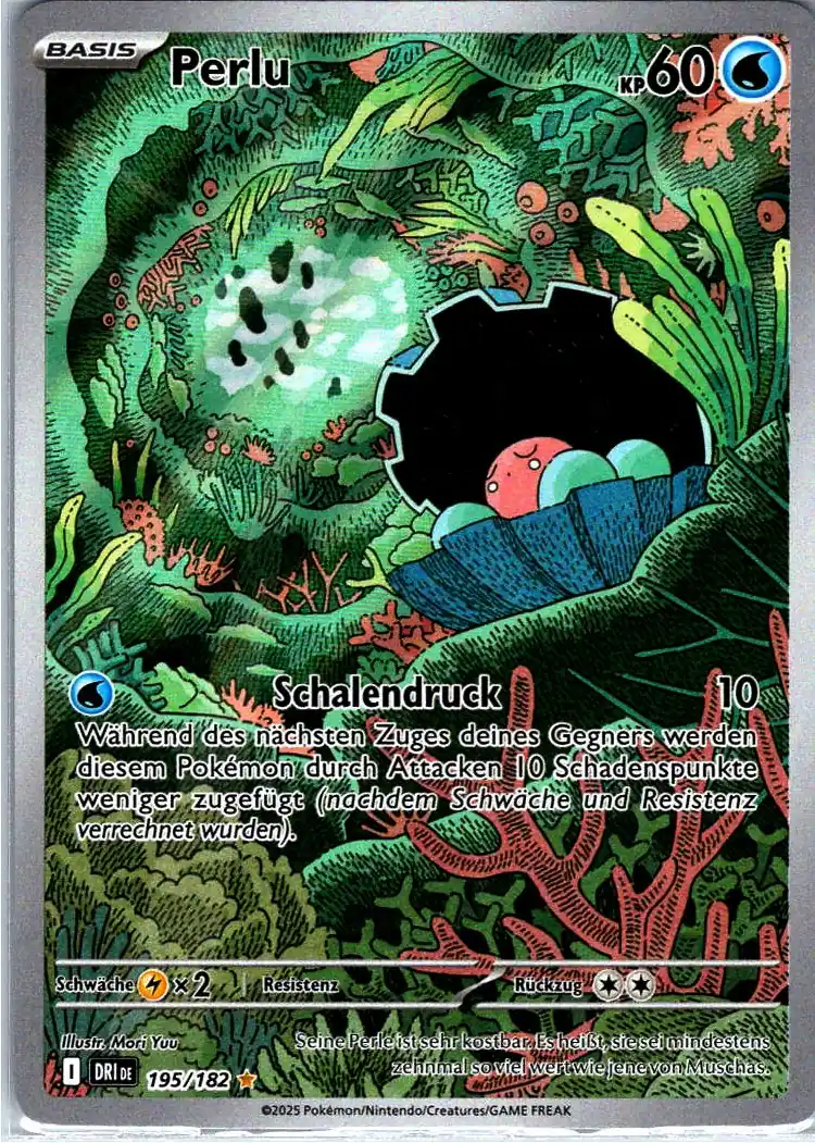 Perlu (DRI 195) – Pokemon Illustration Rare Karte aus Ewige Rivalen Deutsch