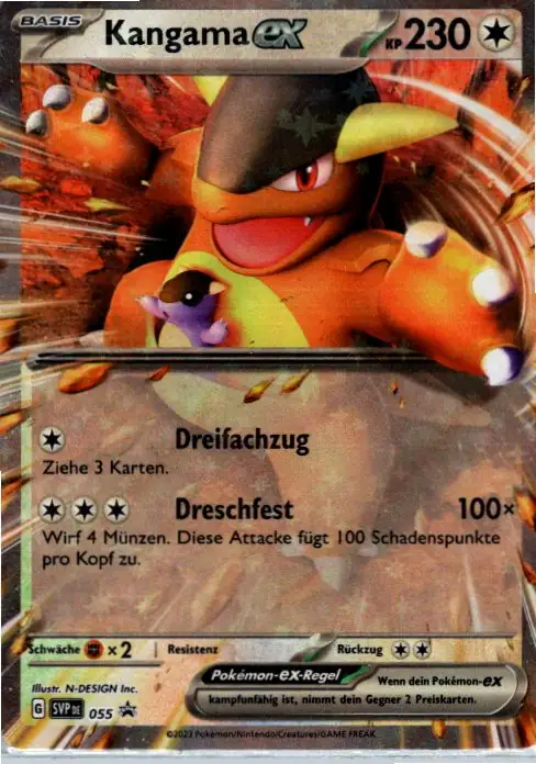 Kangama EX (SVP 055) – Pokemon Promo Karte aus Karmesin und Purpur in Deutsch