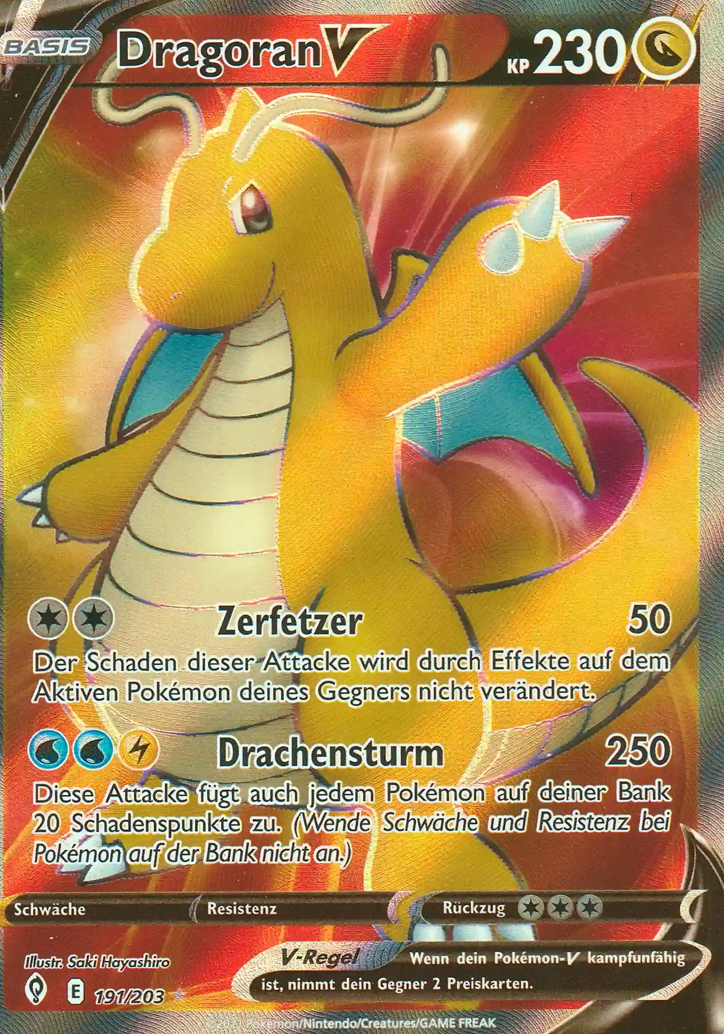 Pokemon Einzelkarte aus dem Set Drachenwandel