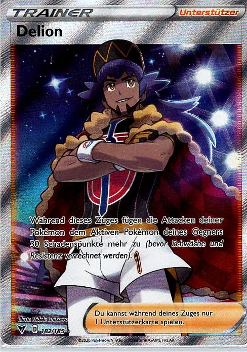 Delion (VIV 182) – Pokemon Full Art Karte aus Farbenschock Deutsch