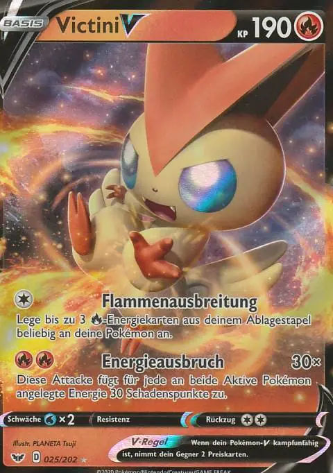 Pokemon Karte aus dem Set Schwert und Schild
