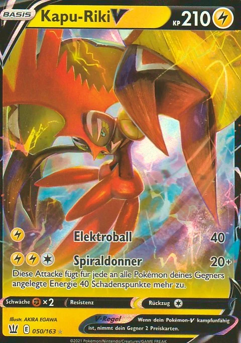 pokemon karte aus kampfstile kapu-riki v