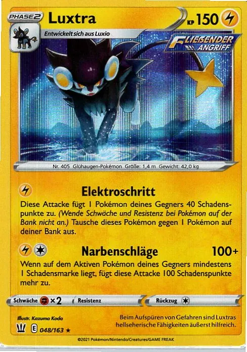 Luxtra (BST 048) – Pokemon Holo Karte aus Kampfstile Deutsch