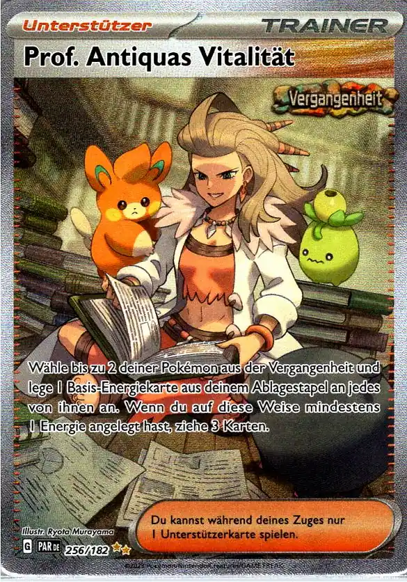 Prof. Antiquas Vitalität (PAR 256) – Trainer Illustraion Karte aus Paradoxrift Deutsch
