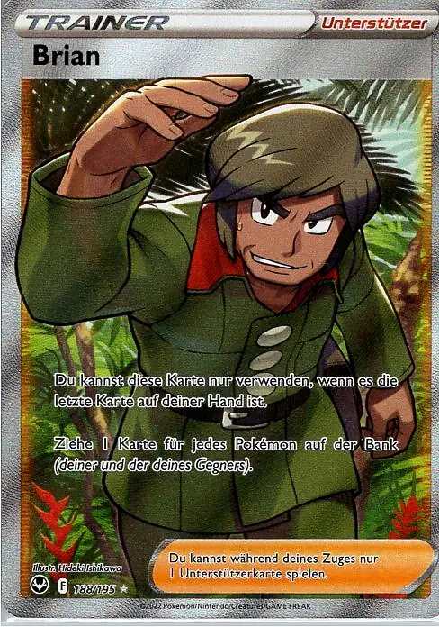 Brian (SIT 188) – Pokémon Trainer Full Art Karte aus Silberne Sturmwinde