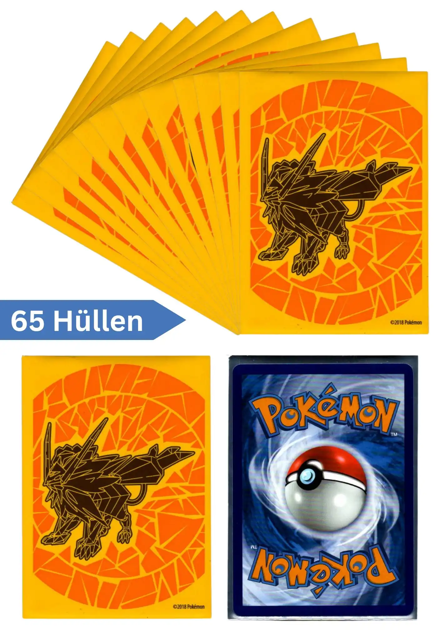 Pokemon Karten Schutzhüllen 65 Stück (Top Trainer Box Ultra Prisma)