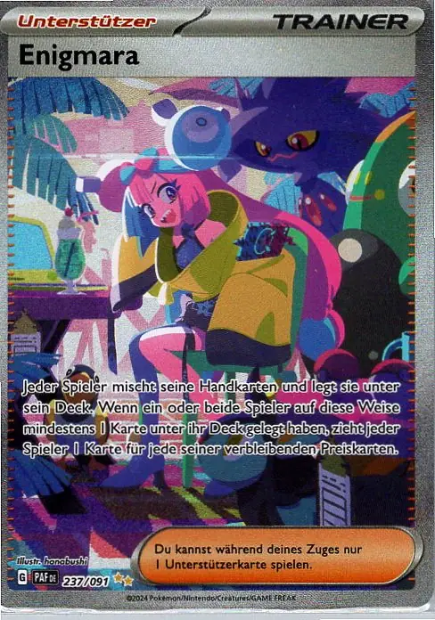 Enigmara (PAF 237) – Pokémon Karte aus Paldeas Schicksale in Deutsch