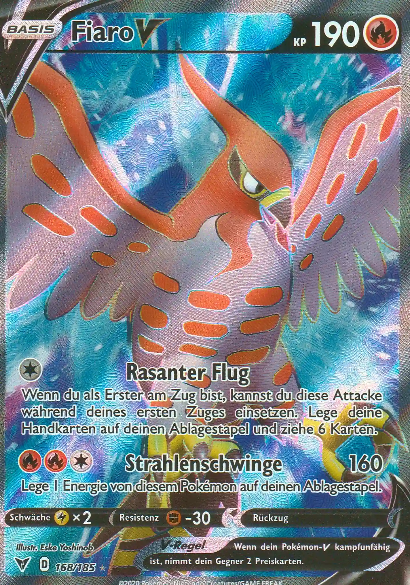 Pokemon Einzelkarte aus dem Set Farbenschock