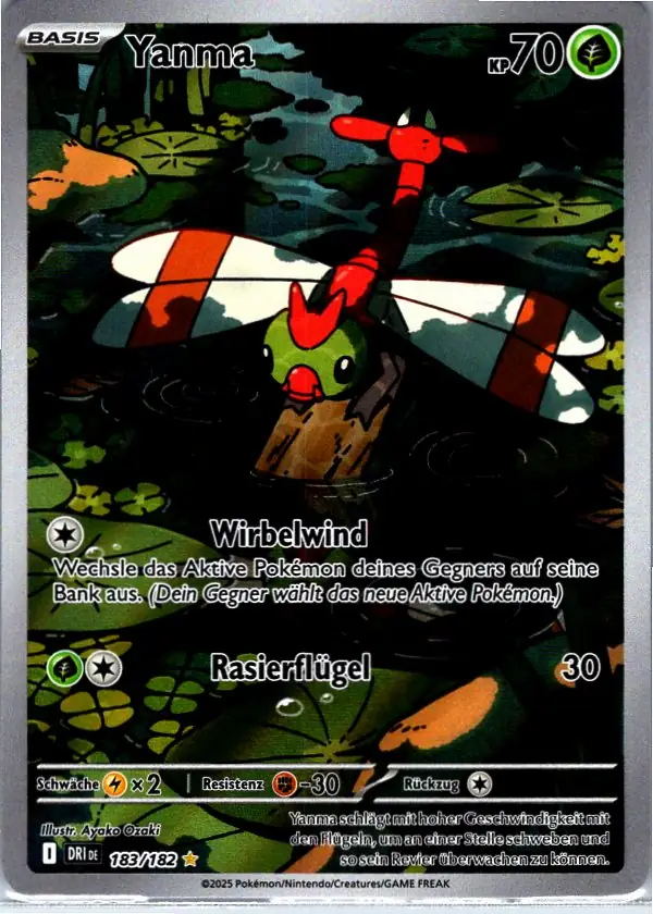 Yanma (DRI 183) – Pokémon Illustration Rare Karte aus Ewige Rivalen Deutsch