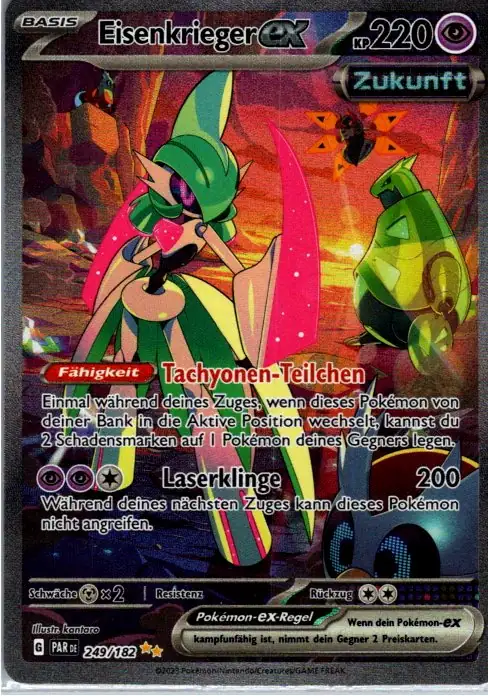 Eisenkrieger EX (PAR 249) – Pokemon Special Illustration Rare Karte aus Paradoxrift in Deutsch