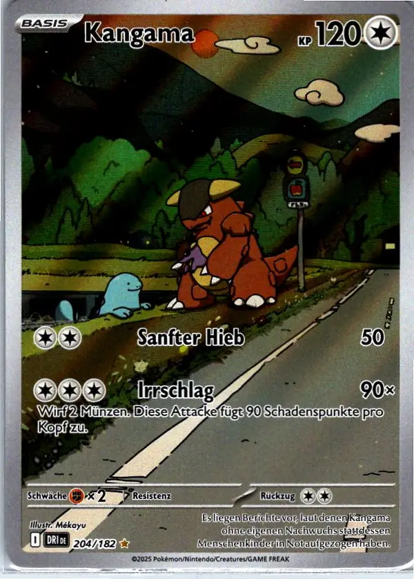 Kangama (DRI 204) – Pokémon Illustration Rare Karte aus Ewige Rivalen Deutsch