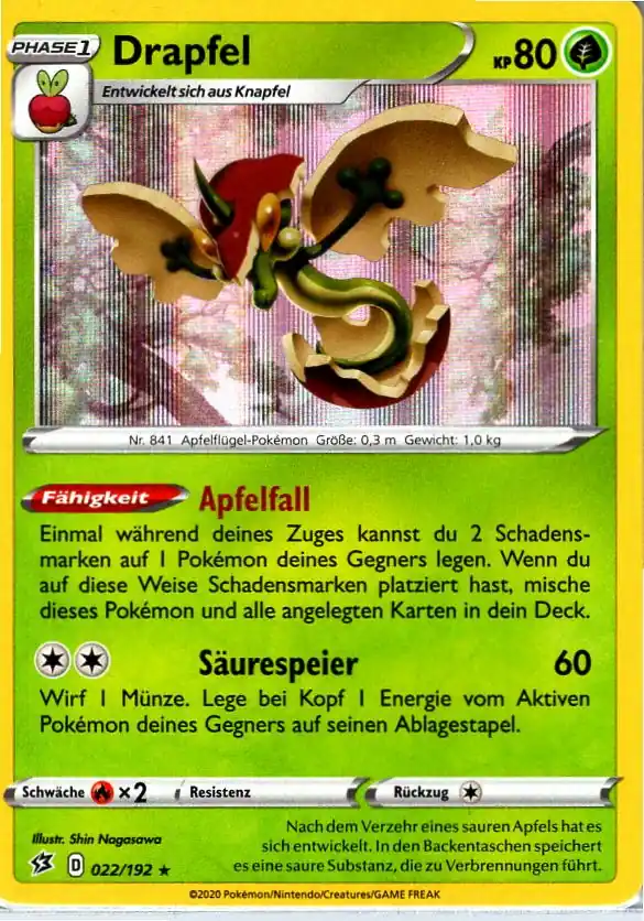 Drapfel (RCL 022) – Pokemon Holo Karte aus Clash der Rebellen Deutsch