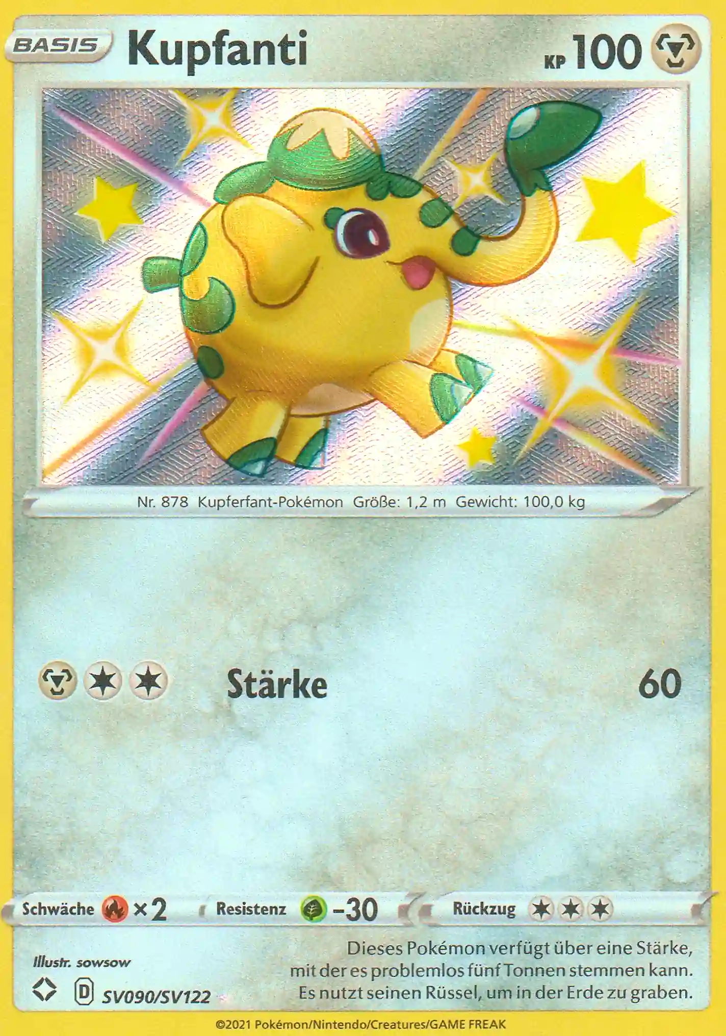 Pokemon Einzelkarte aus dem Set Glänzendes Schicksal