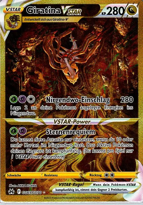 Giratina VStar (CRZ GG69) – Pokémon Karte aus Zenit der Könige in Deutsch