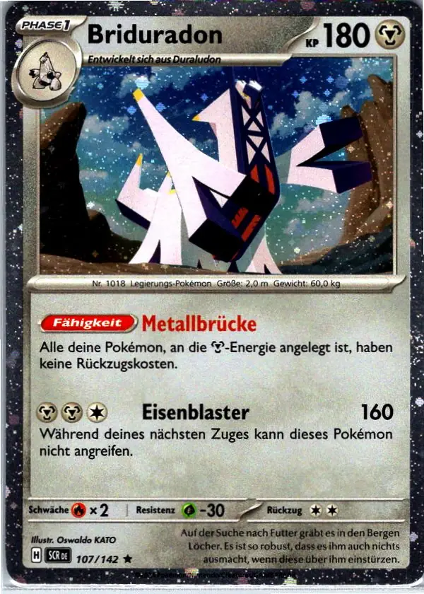 Briduradon (SCR 107) – Pokémon Promo Holo Karte aus Stallarkrone Deutsch