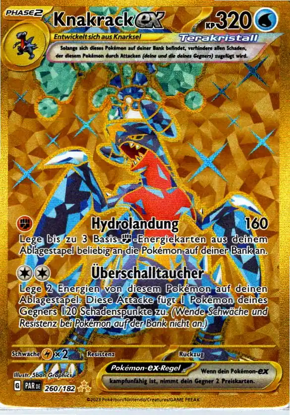 Knakrack EX (PAR 260) – Pokemon Gold Karte aus Paradoxrift Deutsch