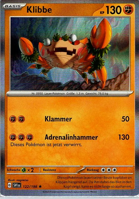Klibbe (SVI 122) – Pokemon Holo Karte aus Karmesin und Purpur Deutsch