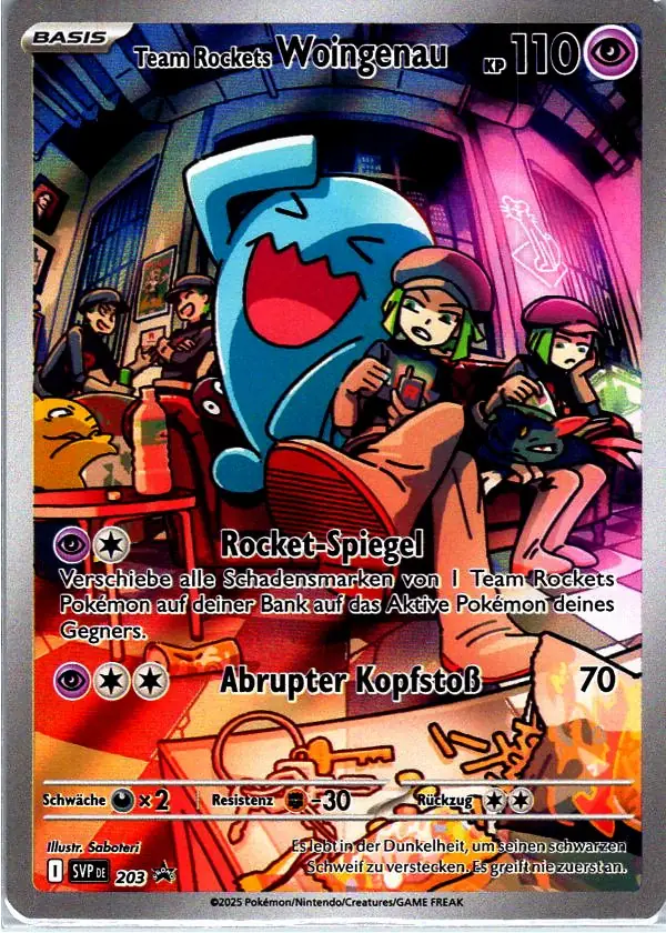 Team Rockets Woingenau (SVP 203) – Pokémon Promo Karte aus Top Trainer Box Ewige Rivalen in Deutsch