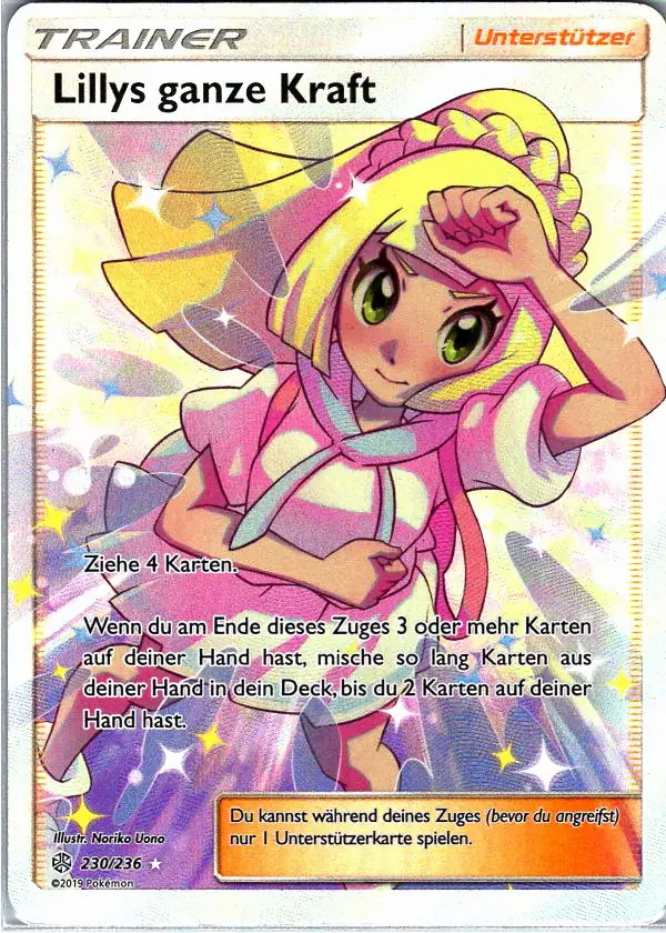 Lillys ganze Kraft (CEC 230) – Pokémon Trainer Full Art Karte aus Welten im Wandel Deutsch