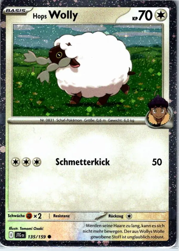 Hops Wolly (JTG 135) – Pokémon Promo Holo Karte aus Reisegefährten Deutsch