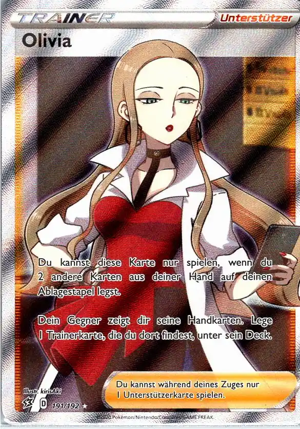 Olivia (RCL 191) – Trainer Full Art Karte aus Clash der Rebellen Deutsch