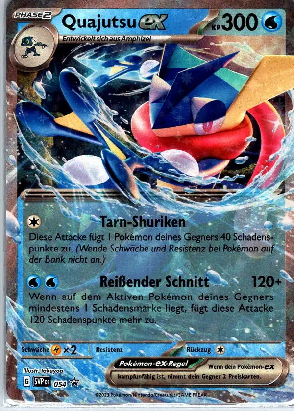 Quajutsu EX (SVP 054) – Pokémon Promo Karte aus Karmesin und Purpur in Deutsch