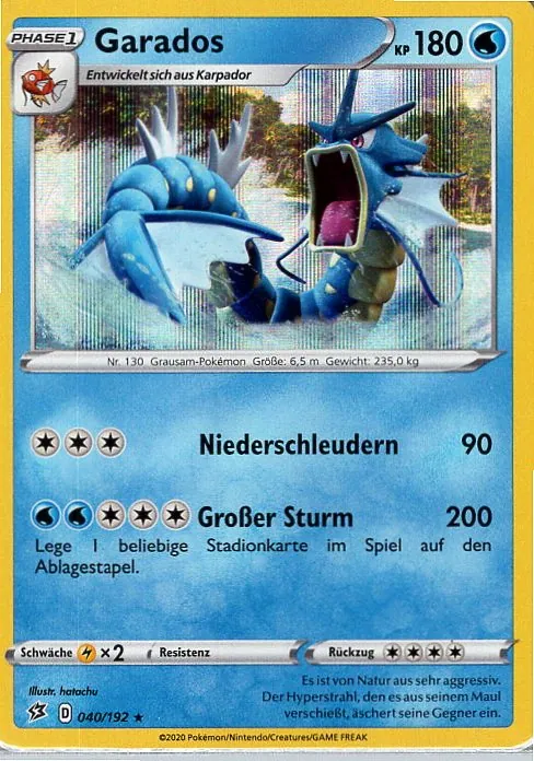 Garados (RCL 040) – Pokemon Holo Karte aus Clash der Rebellen Deutsch