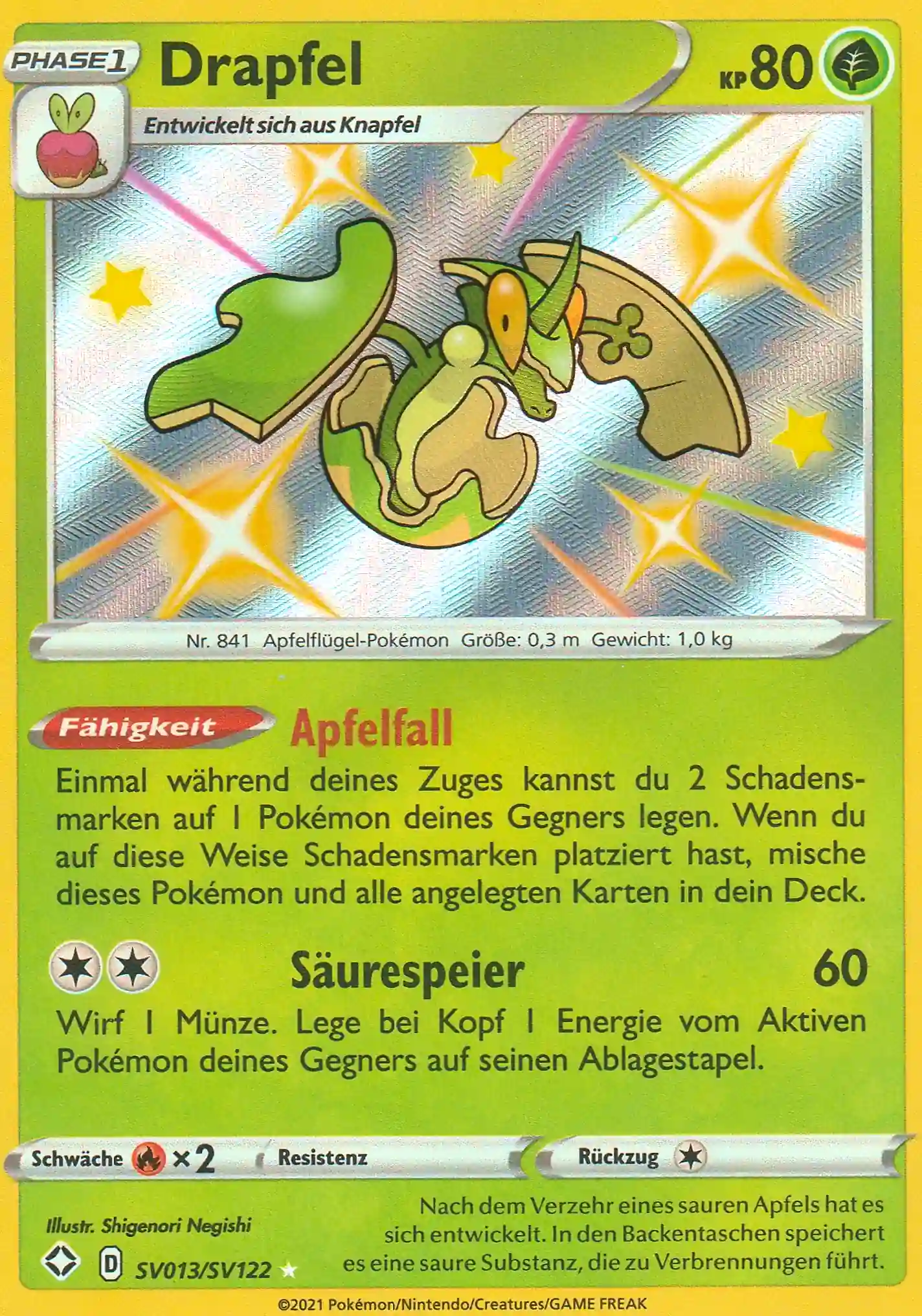 Pokemon Einzelkarte aus dem Set Glänzendes Schicksal