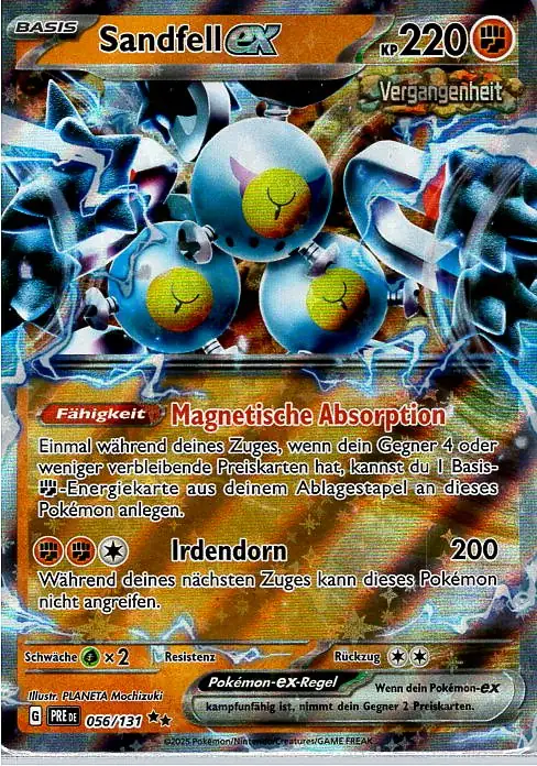 Sandfell EX (PRE 056) – Pokémon Karte aus dem Set Prismatische Entwicklungen in Deutsch